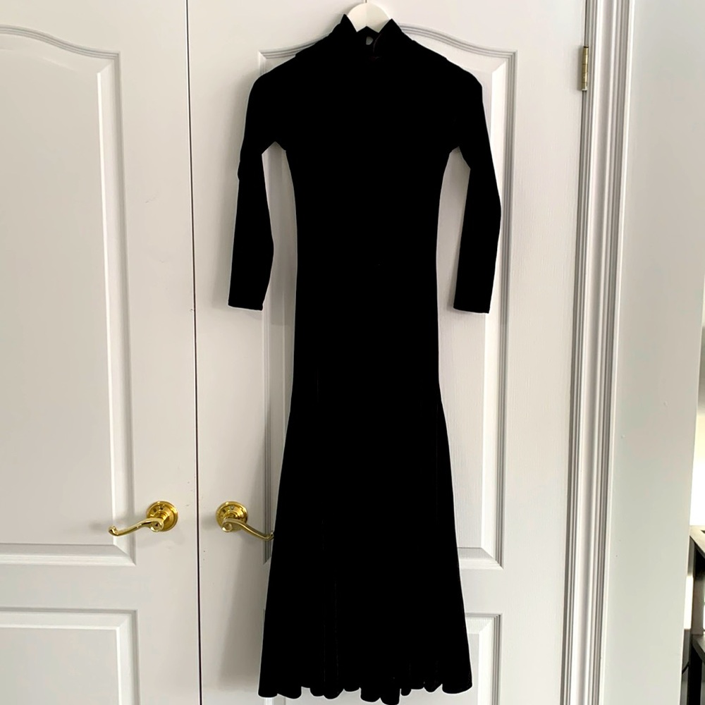 Custom Ballroom Dance Velvet Gown 🖤